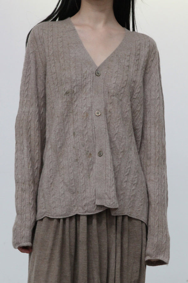 MUTEDANCE cashmere cardigan MD23FW98 camel
